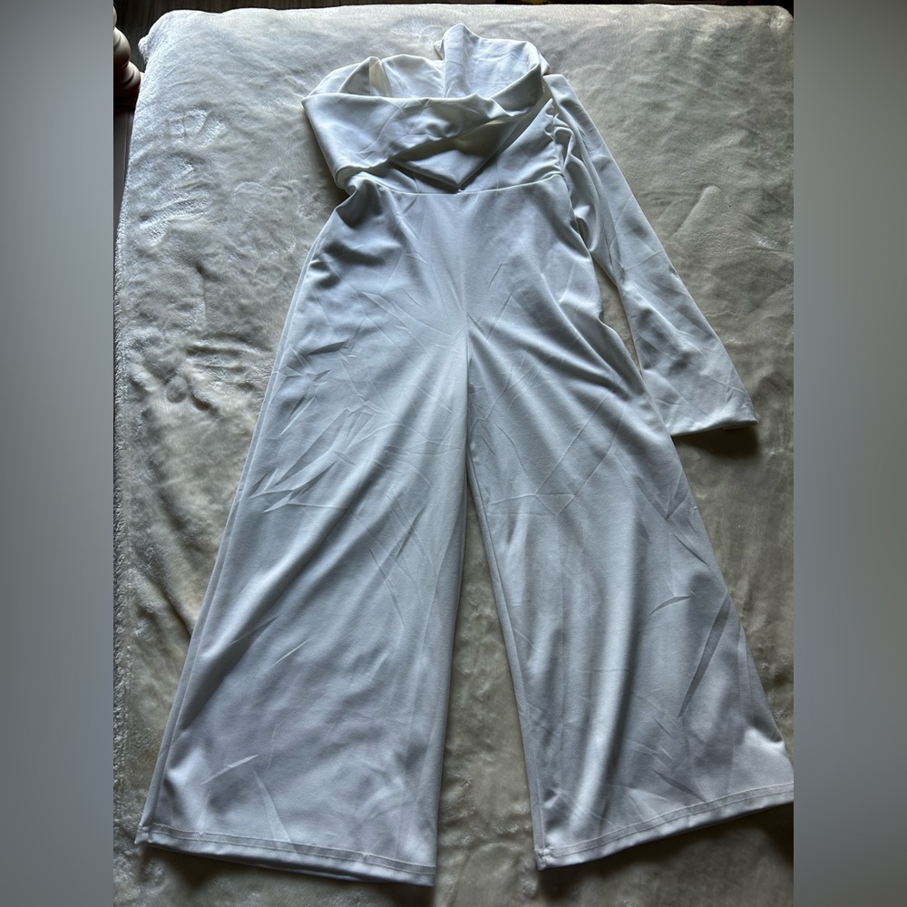 Club L London Off-White Jumpsuit